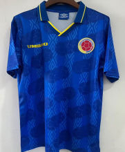 1994 Colombia Away Blue Retro Soccer Jersey