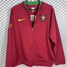 2006 Portugal Red Retro Windbreaker Jacket