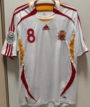 2006 Spain Away White Retro Soccer Jersey
