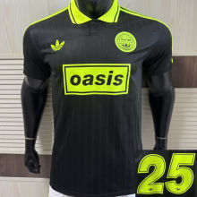 2025/26 AD x oasis #25 Black Retro Style Player Version Soccer Jersey (Have No.25 带号码）