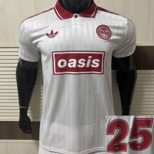 2025/26 AD x oasis #25 White Retro Style Player Version Soccer Jersey (Have No.25 带号码）