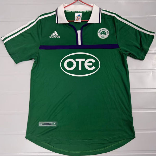 2000/2001 Panathinaikos Home Green Retro Soccer Jersey