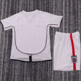 2002 England Home Kids Retro Soccer Jersey