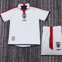 2004 England Home Kids Retro Soccer Jersey