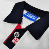 1998 England Home Kids Retro Long Sleeve Soccer Jersey