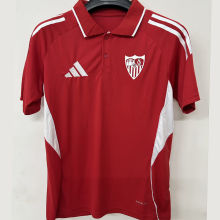 2025/26 Sevilla FC Red POLO Jersey 有领