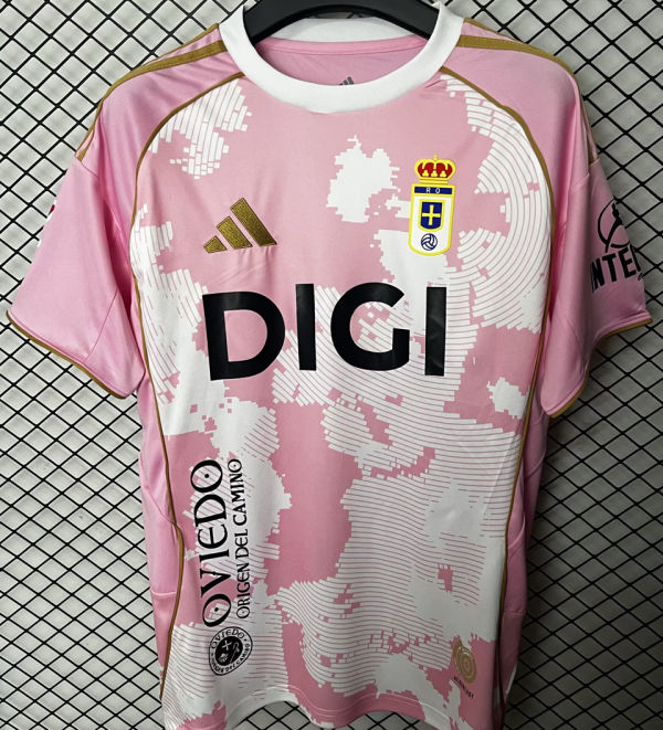 2026 Real Oviedo Pink Fans Soccer Jersey