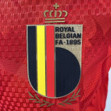 2026/27 Belgium Home Red Player Version Long Sleeve Soccer Jersey