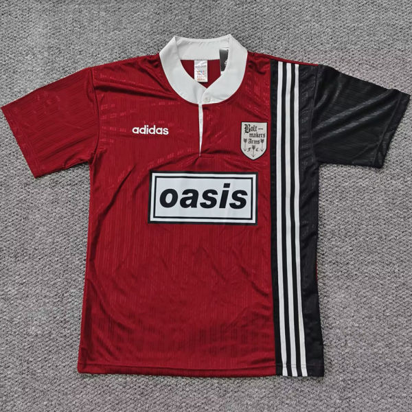1996 AD x oasis x Bolt Makers Arms Red Retro Fans Soccer Jersey