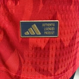 2026/27 Belgium Home Red Player Version Long Sleeve Soccer Jersey