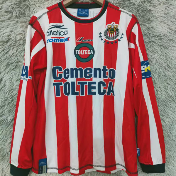 2002/2003 Chivas Home Red Retro Long Sleeve Soccer Jersey