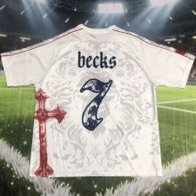 becks #7  England White Special Edition Retro Style Fans Jersey