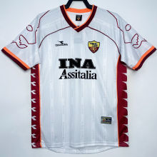 1999/2000 Roma Away White Retro Soccer Jersey