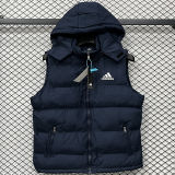 2026/27 AD Royal Blue Cotton Vest Jacket J5501 宝蓝色带帽