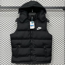 2026/27 NK Black Cotton Vest Jacket J5503 黑色带帽