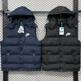 2026/27 NK Black Cotton Vest Jacket J5503 黑色带帽