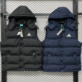 2026/27 AD Black Cotton Vest Jacket J5501 黑色带帽