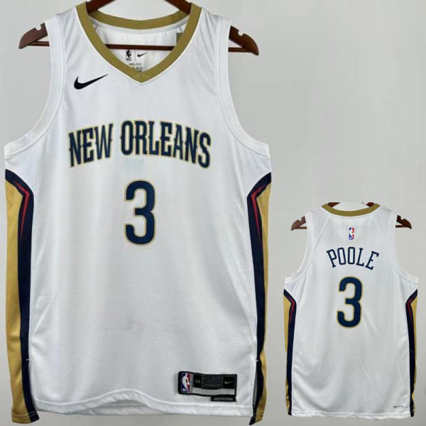 2026 Pelicans POOLE #3 White NBA Jerseys