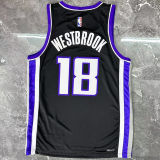 2026 Kings WESTBROOK #18 Black NBA Jerseys