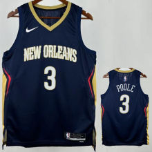 2026 Pelicans POOLE #3 Dark Blue NBA Jerseys