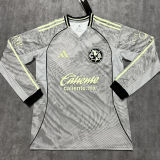 2025/26 Club America Third Grey Fans Long Sleeve Soccer Jersey