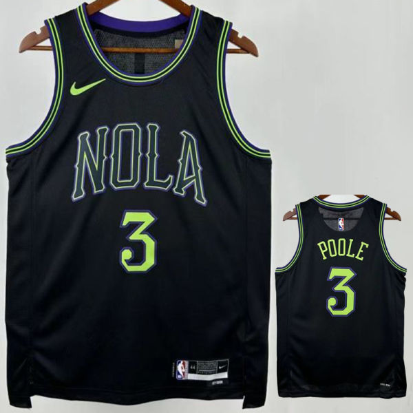 2026 Pelicans POOLE #3 Black NBA Jerseys