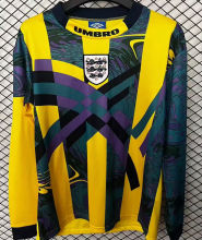 1995 England Goalkeeper Retro Long Sleeve  Jersey