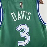 2026 Mavericks DAVIS #3 Green Retro NBA Jerseys