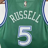 2026 Mavericks RUSSELL #5 Green Retro NBA Jerseys