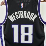 2026 Kings WESTBROOK #18 Black NBA Jerseys