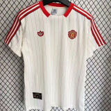 2025/26 M Utd White Retro Style Fans Soccer Jersey