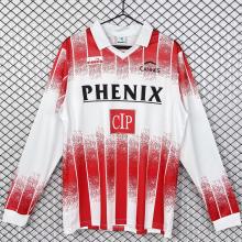 1991/1992 AS Cannes Home Retro Long Sleeve Soccer Jersey