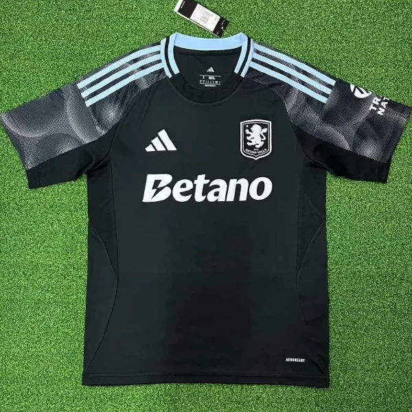 2025/26 Aston Villa Away Black Fans Soccer Jersey