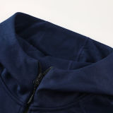 2026 BA Baby Blue Hoody Thickened Fluff Zipper Jacket Tracksuit