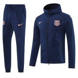 2026 BA Baby Blue Hoody Thickened Fluff Zipper Jacket Tracksuit