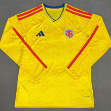 2026/27 Colombia Home Yellow Fans Long Sleeve Soccer Jersey