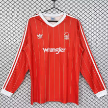 1982/1984 Nottingham Home Red Retro Long Sleeve Soccer Jersey