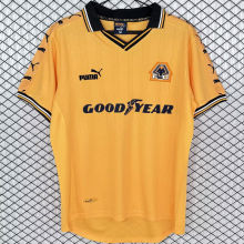 1998/1999 Wolves Home Yellow Retro Soccer Jersey