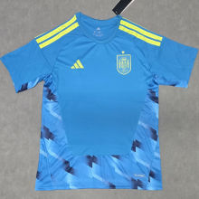 2026/27 Spain Goalkeeper Blue Fans Soccer Jersey