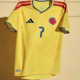 2026/27 Colombia Home Yellow Fans Long Sleeve Soccer Jersey