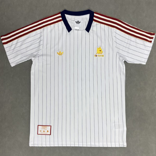 2026 Roma White Retro Style Fans Soccer Jersey