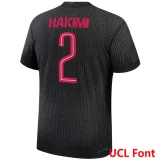 2025/26 PSG 1:1 Quality 4th Black Grey Fans Soccer Jersey
