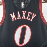 2026 76ers MAXEY #0 Black Black Retro NBA Jerseys 热压