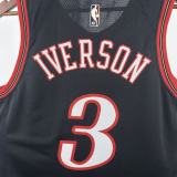 2026 76ers IVERSON #3 Black Retro NBA Jerseys 热压