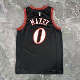2026 76ers MAXEY #0 Black Black Retro NBA Jerseys 热压