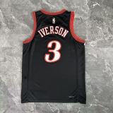 2026 76ers IVERSON #3 Black Retro NBA Jerseys 热压