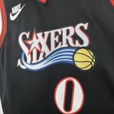 2026 76ers MAXEY #0 Black Black Retro NBA Jerseys 热压