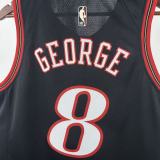 2026 76ers GEORGEG #8 Black Retro NBA Jerseys 热压