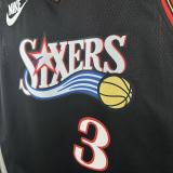2026 76ers IVERSON #3 Black Retro NBA Jerseys 热压