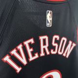 2026 76ers IVERSON #3 Black Retro NBA Jerseys 热压